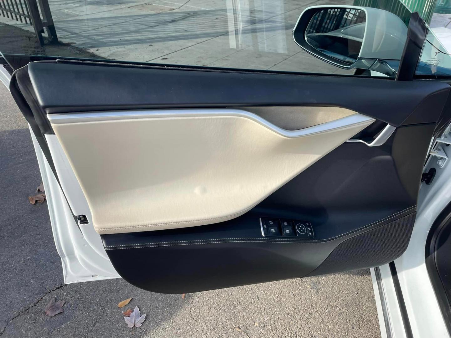 2018 WHITE /White Gold Tesla Model S (5YJSA1E23JF) , located at 744 E Miner Ave, Stockton, CA, 95202, (209) 944-5770, 37.956863, -121.282082 - Photo#3